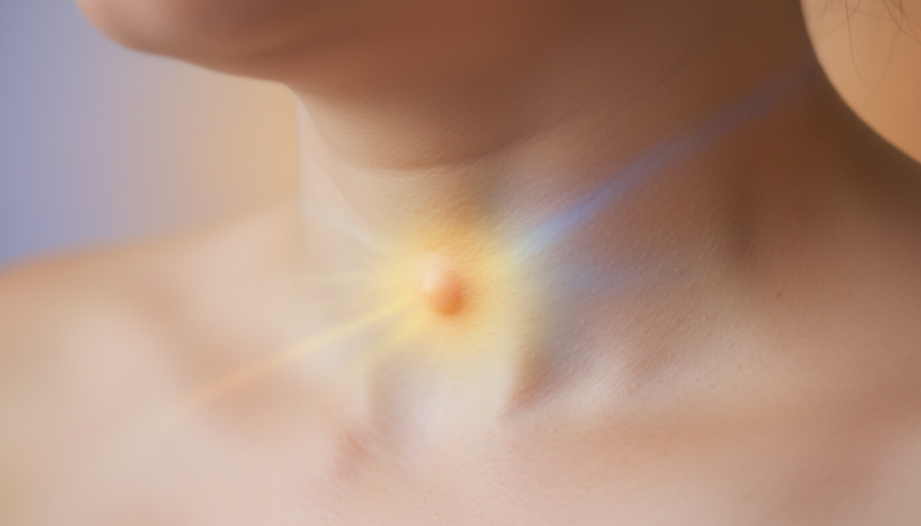 découvrez la signification spirituelle profonde d'un bouton apparaissant sur le cou et ce que ce phénomène peut révéler sur votre bien-être énergétique et émotionnel.