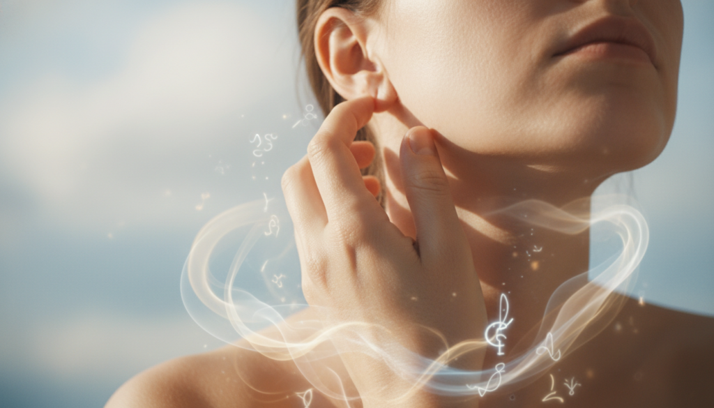 découvrez la signification spirituelle d'un cou qui gratte et ce que ce symptôme pourrait révéler sur votre énergie et votre intuition.